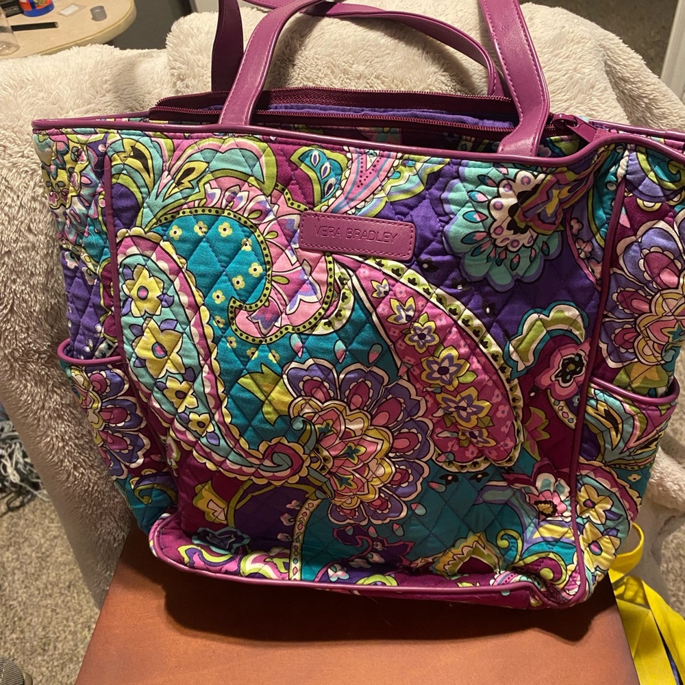 *BUNDLE* Very Bradley Heather print tote bag and matching wallet